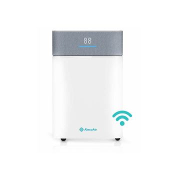 Dezumidificator AlecoAir D20 Fabric, Wi-Fi, 20 L/ zi,  Uscare Rufe, Ionizare, Display digital, FanStop, Indicator color umiditat
