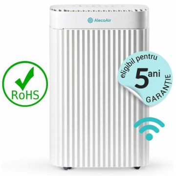 Dezumidificator si Purificator AlecoAir D25 ARIO,25 l /24h, WiFi, Lampa UV-C, Ionizare, TRUE HEPA + Carbon, Senzor PM 2.5