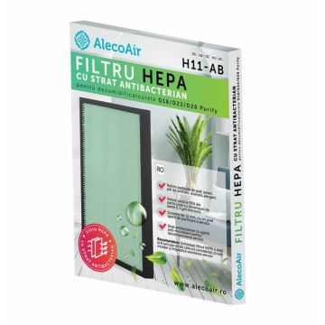 Filtru HEPA cu strat antibacterian pentru dezumificatoarele AlecoAir D16 Purify, D22 Purify sau D26 Purify