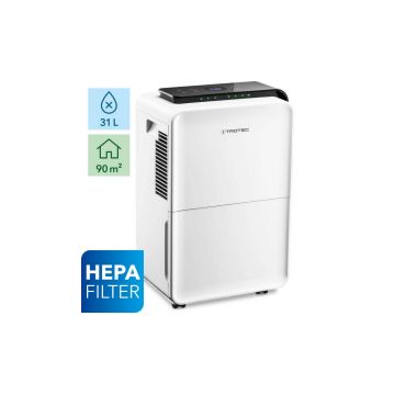 Resigilat - Dezumidificator si Purificator TROTEC TTK99 HEPA, 31 l/zi, 170 m3/h, Senzor umiditate, Filtru HEPA, Higrostat