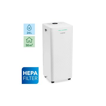 Resiglat - Dezumidificator si Purificator de aer TROTEC TTK 64 HEPA, 24 l/zi, 130 m3/h, Senzor umiditate, Filtru HEPA, Higrostat