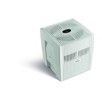 Umidificator de aer Venta LW25 Comfort Plus, Evaporare la rece, 45 mp, Rezervor 7 l, 24-44 dB, Trepte de viteza 3+ Automat, Panou comanda digital, Senzor umiditate, Alb